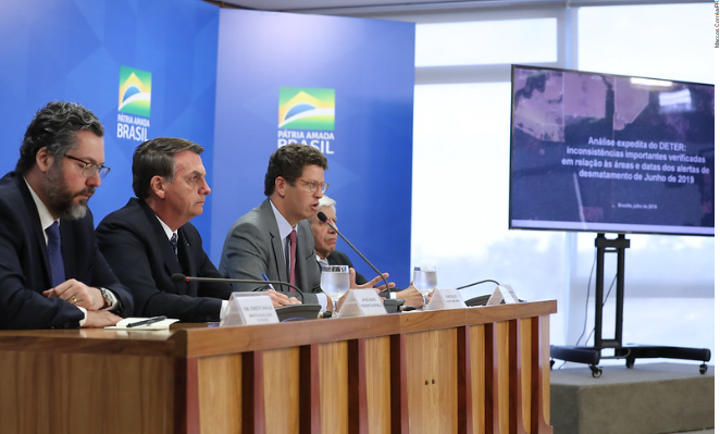 Coletiva com o Ministro Ricardo Salles do Meio Ambiente realizada em 01/08/2019